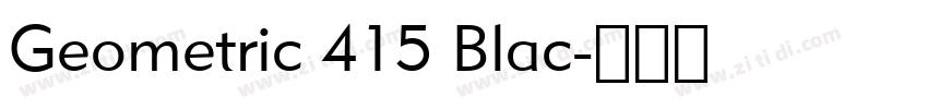 Geometric 415 Blac字体转换
